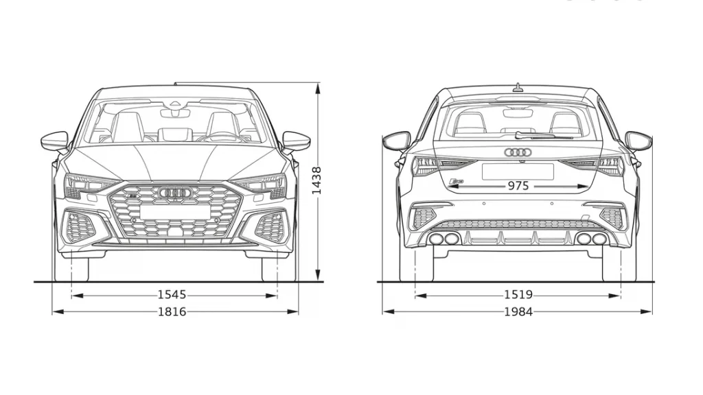 Audi S3 boyutları 2022